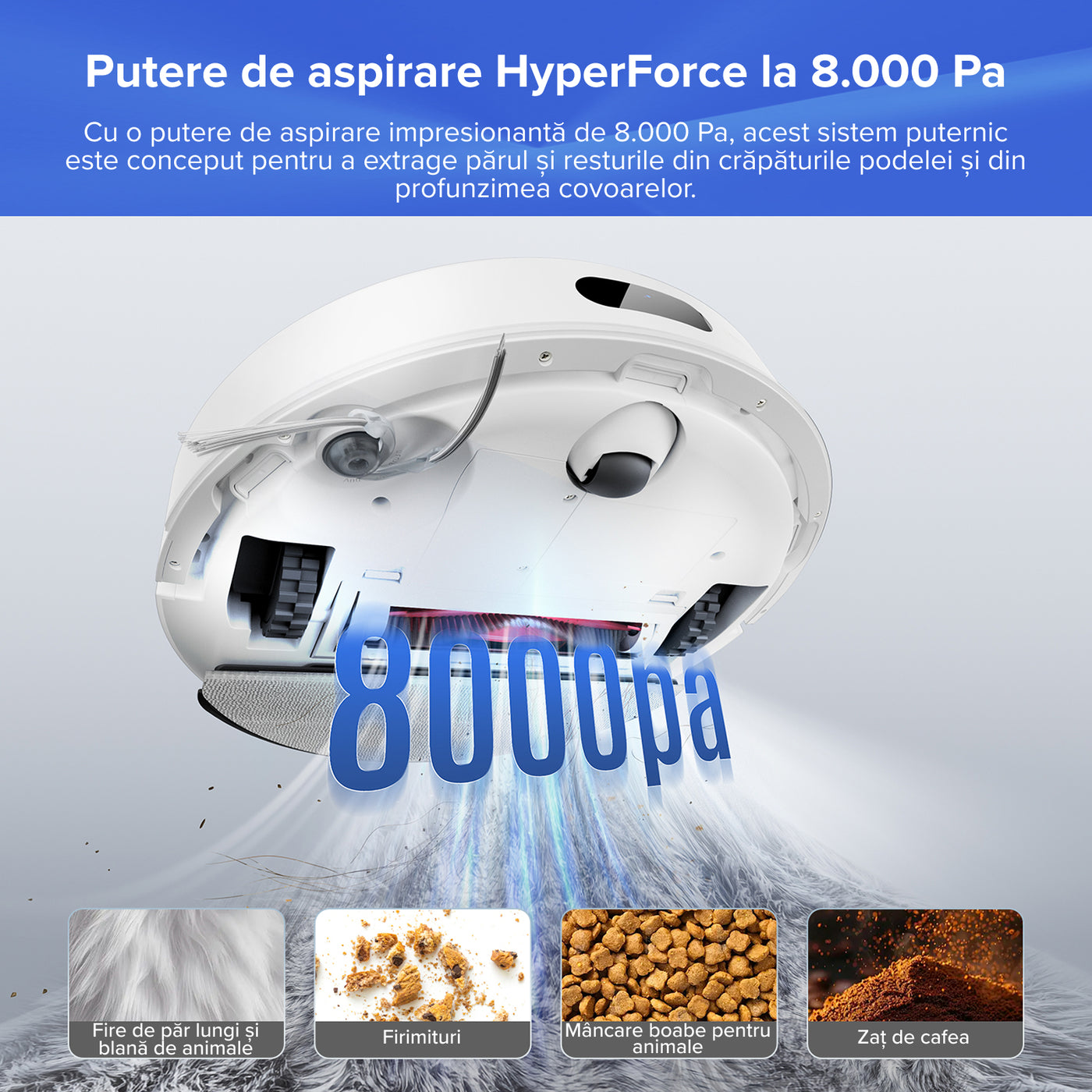 Roborock Q7 L5+ Robot aspirator și mop cu stație de golire