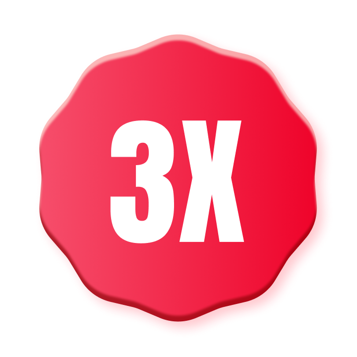 3× Puncte Bonus