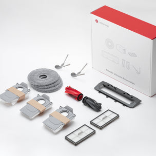 Roborock set accesorii pentru Saros 20, include 4 lavete mop, 3 saci de praf, 2 filtre, 1 capac perie principală, 1 perie principală și 2 perii laterale